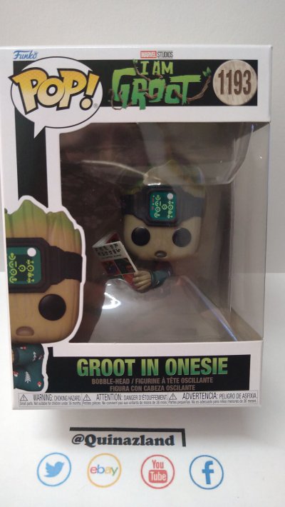 Figurine Funko Groot POP! Vinyl Groot PJs w/book 9 cm- - Figurine