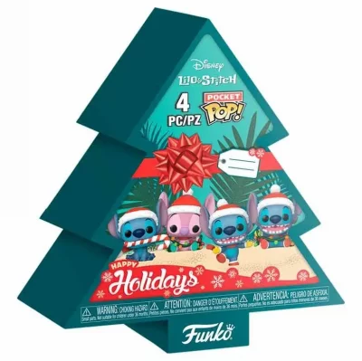 FUNKO Figurine  Pocket Pop Stitch Holiday 4pk Tree box 