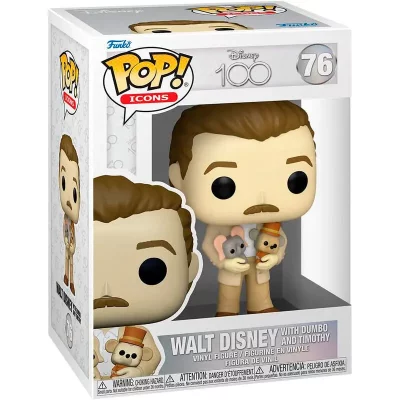FUNKO Figurine  Pop - 100 Ans De Disney N&deg;76 - Walt Disney Avec Dumbo & Timoth&eacute;e (67996)