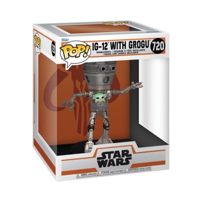 FUNKO Figurine  Pop Deluxe The Mandalorian S10 Grogu IG-12 
