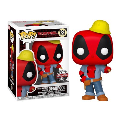 MARVEL Figurine Funko Pop Exclusive !  : Deadpool 30th - Construction Worker 