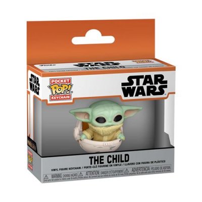 FUNKO Figurine  Pop Keychain Mandalorian Child in Canister 