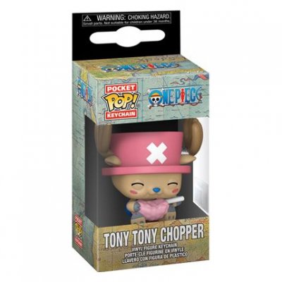  Figurine Funko Pop Keychain One Piece Chopper with Cotton Candy