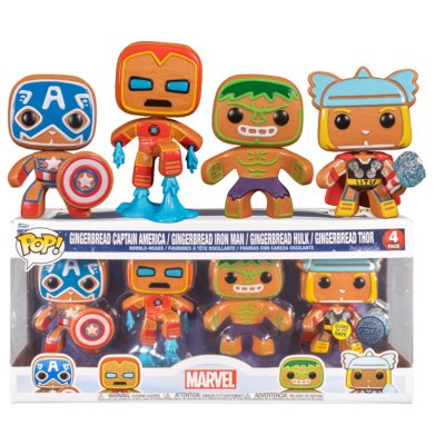FUNKO Figurine  Pop! - Marvel Holiday - Gingerbread 4pk