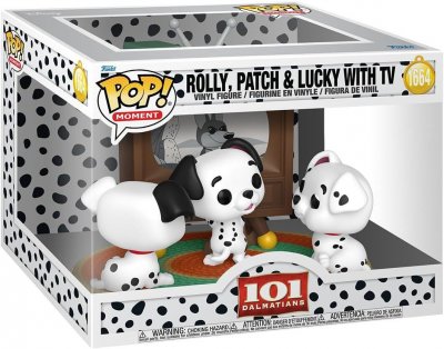FUNKO Figurine  Pop Moment 101 Dalmatians Rolly, Patch & Lucky with TV