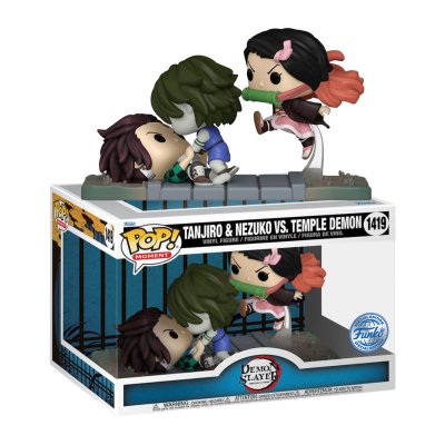 FUNKO Figurine  Pop! Moments - Demon Slayer - Tanjiro & Nezuko Vs. Temple Demon 
