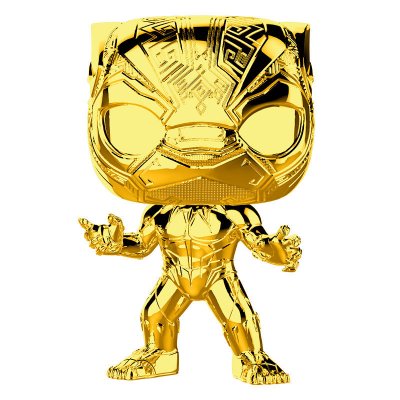 MARVEL Figurine Funko Pop Ms 10 Black Panther Chrome