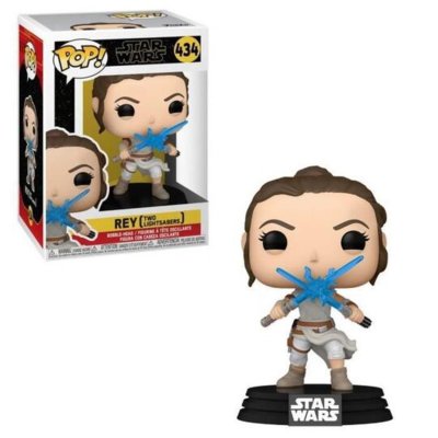 FUNKO Figurine  Pop! - N&deg;434 - Star Wars - Rey W/2 Light Sabers