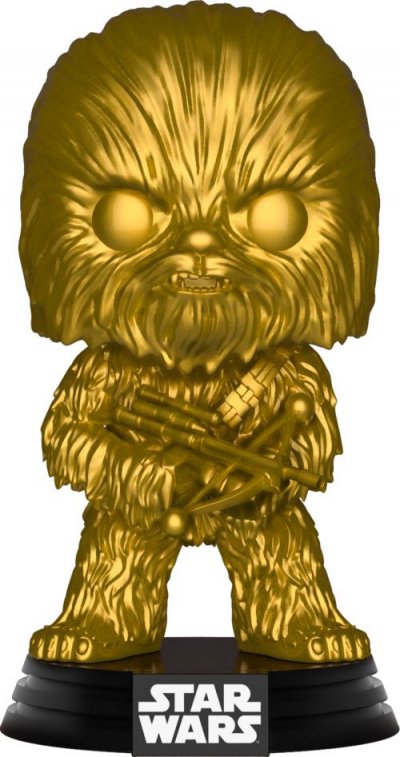 FUNKO Figurine  Pop! N&deg;63 - Star Wars - Chewbacca - M&eacute;tallique Or