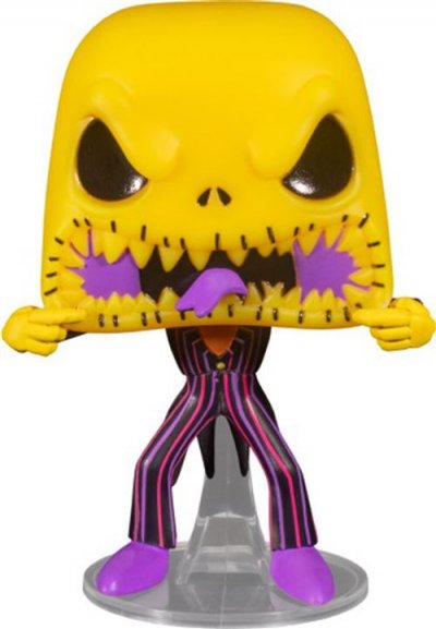  Figurine Funko Pop! N&deg;808 - L'etrange Noel De Mr Jack - Scary Face Jack(blklt)