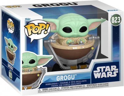 FUNKO Figurine  Pop! N&deg;823 Mandalorien Et Grogu Grogu Dans Poussette