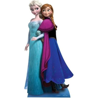 REINE DES NEIGES Figurine g&eacute;ante en carton elsa & anna la  disney