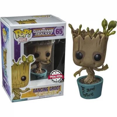 FUNKO Figurine guardians of the galaxy - dancing groot blue exclu pop 10cm
