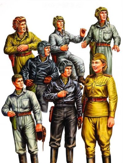 HOBBY BOSS Figurine  Russian Tank Crew - 1/35 - Figurines historiques