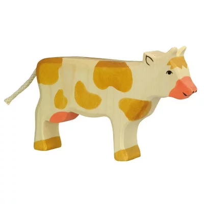 HOLZTIGER figurine holtztiger vache debout -marron 