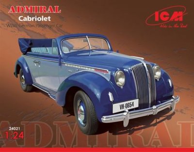 ICM Figurine  Admiral Cabriolet , WWII German Passenger Car- 1/24 - Fi