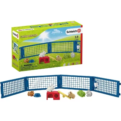 SCHLEICH Figurine - Maison pour lapins et cochons d&acute;Inde