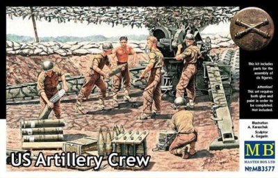 MASTERBOX Figurine Master Box US Artillery Crew- 1/35 - Figurines historiques