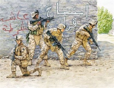 MASTERBOX Figurine Master Box US Marines - Iraq Set 1- 1/35 - Figurines histori