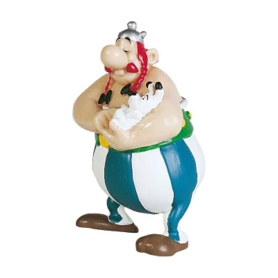 PLASTOY Figurine- Obelix Tenant Idefix 