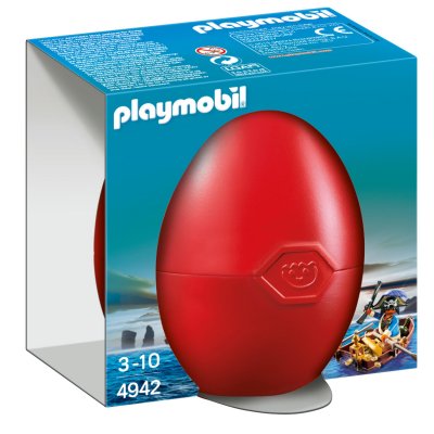 Figurine OEuf - Pirate Avec Barque Et Tr&eacute;sor Playmobil - La Figurine