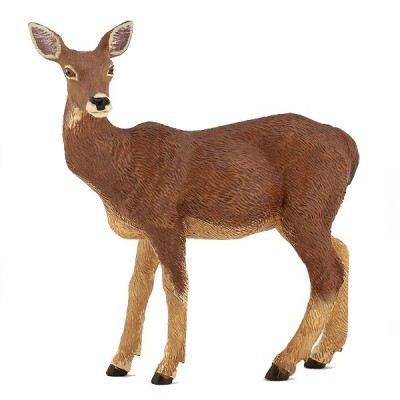 PAPO Figurine  Biche aux aguets Marron 