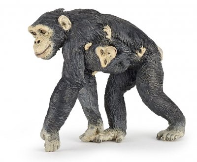 PAPO Figurine  Chimpanz&eacute; et son b&eacute;b&eacute; 
