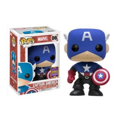 FUNKO Figurine Pop - Marvel - Captain America Bleu Et Noir -  Pop