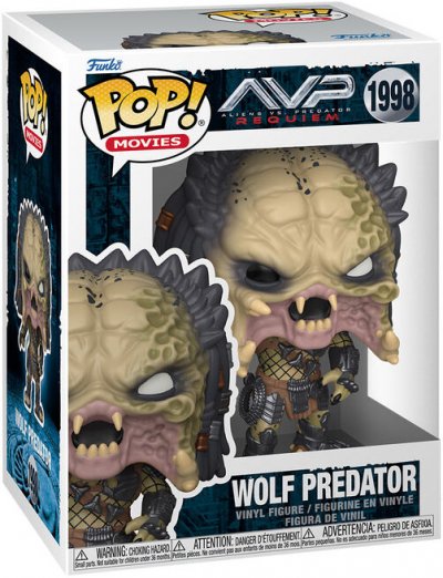 FUNKO Figurine Pop Movies Aliens vs. Predator S3 Wolf Predator with Chase Mod&egrave;le al&eacute;atoire