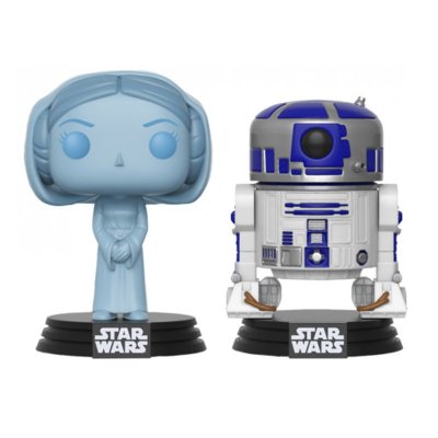 POP Figurine  - Star Wars Classique - Pack Princess Leia Holographic & R2d3 - Funko 
