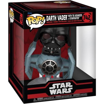 FUNKO Figurine Pop Star wars Dark Vador avec Tie Advanced x1 Starfighter