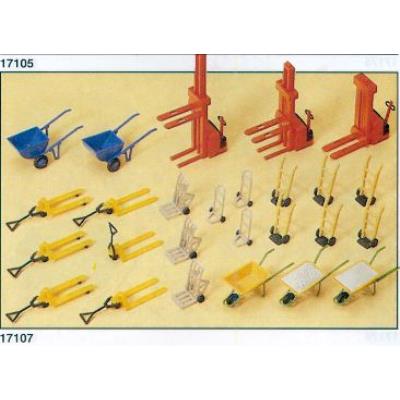 PREISER Figurine  Chariots &eacute;l&eacute;vateurs-H0 - Figurines pour trains