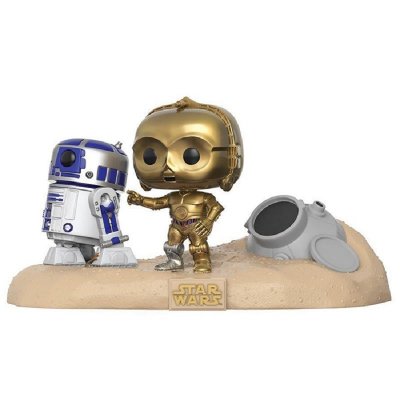 STAR WARS Figurine  - bi-pack movie moments escape pod landing r2-d2 & c-3po desert exclusive pop 