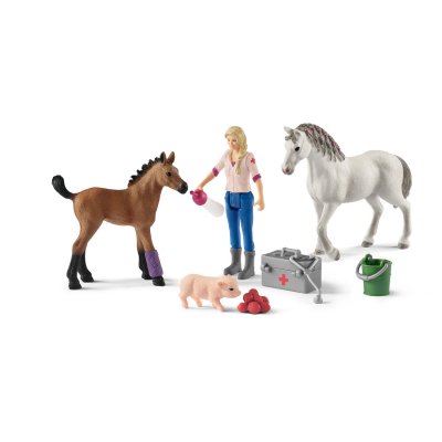 SCHLEICH Figurine - V&eacute;t&eacute;rinaire Jument