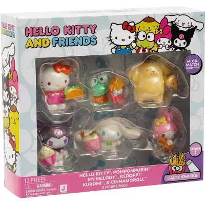 HELLO KITTY Figurines Coffret de 6 Personnages de 5 cm Mod&egrave;le al&eacute;atoire