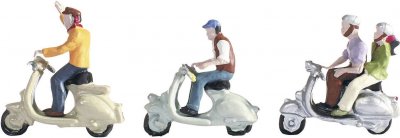 NOCH Figurines Conducteurs De Scooters, Voie N-