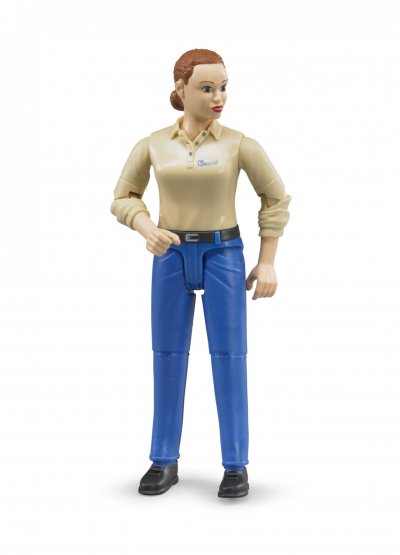 BRUDER Figurines Personnages - 60408 Figurine Femme Chatain