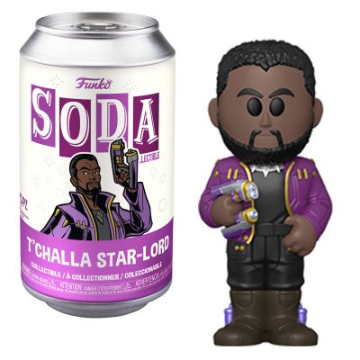 FUNKO Figurines Pop  WHAT IF - POP Soda - Star-Lord T'Challa avec Hase