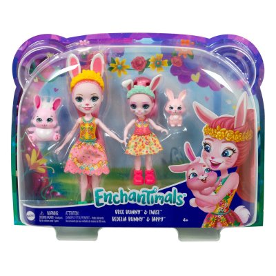 ENCHANTIMALS Figurines Soeurs Lapin  Bree Et Bedelia Mattel - L'unit&eacute;