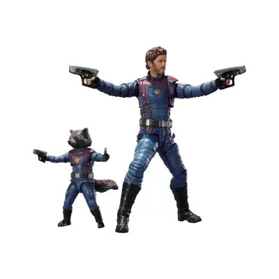 TAMASHII NATIONS Figurines Star Lord et Rocket Raccoon Gardiens de la galaxie Vol 3