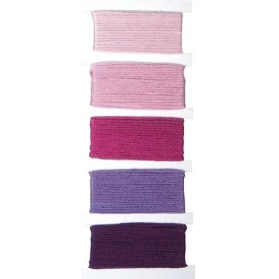 RAYHER Fil bracelet br&eacute;silien - 5 coul. - Rose violet