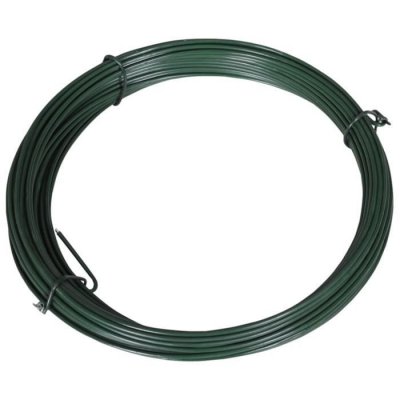 VIDAXL Fil de liaison de cl&ocirc;ture 25 m 1,4/2 mm Acier Vert  Vert