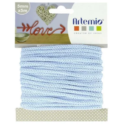 ARTEMIO Fil de tricotin - Bleu pastel - 5 mm x 5 m -  - couleur variant