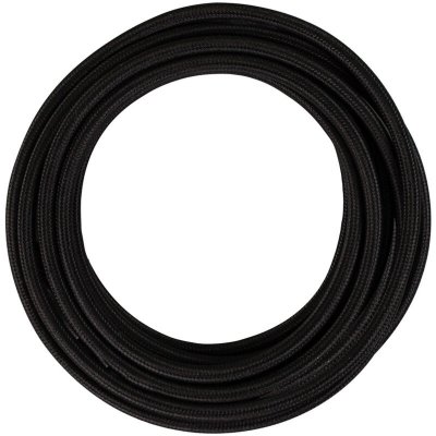 TIBELEC Fil &eacute;lectrique en tissu - 2 x 0,75 mm&sup2; - 4 m - noir