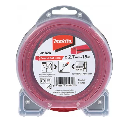 MAKITA Fil nylon h&eacute;lico&iuml;dal &Oslash;2.7 pour d&eacute;broussailleuse 15m -  E-01828