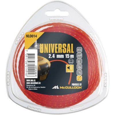 MCCULLOCH Fil Nylon Rond De D&eacute;broussailleuse Nlo014 2,4mm X 15 M Anti-bruit
