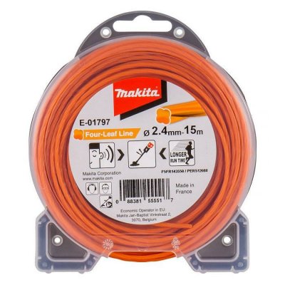 MAKITA Fil nylon Tr&egrave;fle torsad&eacute;  2,4 mm x 15 m - E-01797