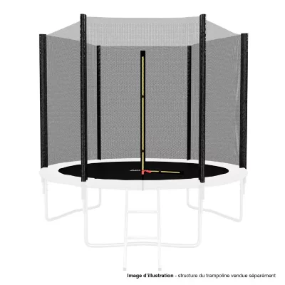 KAIA SPORTS Filet de s&eacute;curit&eacute; ext&eacute;rieur Universel pour trampoline &oslash; 8Ft, 6 Perches