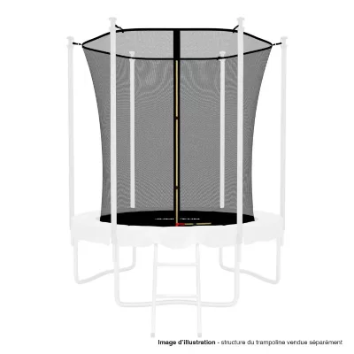 KAIA SPORTS Filet int&eacute;rieur de protection pour trampoline 6FT &oslash;185cm 6 perches - Noir