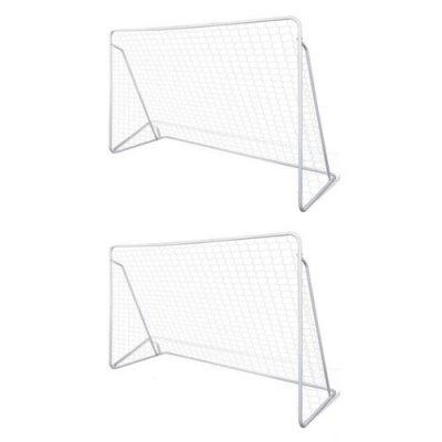 VIDAXL Filets de but de football Acier 2 pcs 240x90x150 cm